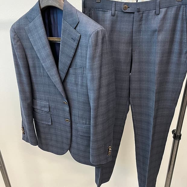 슬림100,32) 란스미어 체크 셋업슈트 