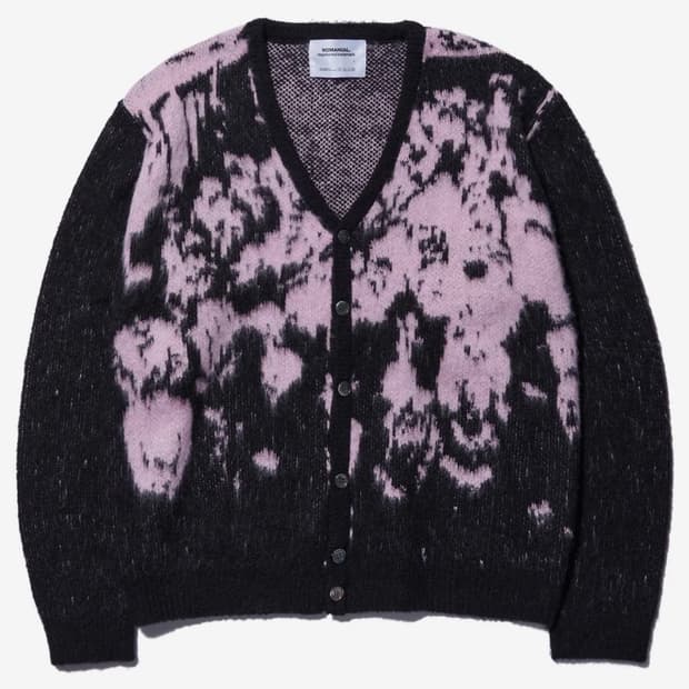 노매뉴얼 모헤어 핑크 가디건 M