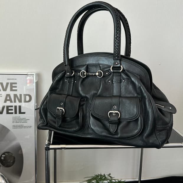 디올 마이 디올 레더 투포켓 토트백