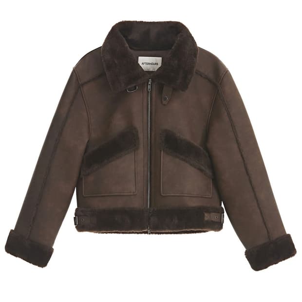 Afterhours 브라운 무스탕