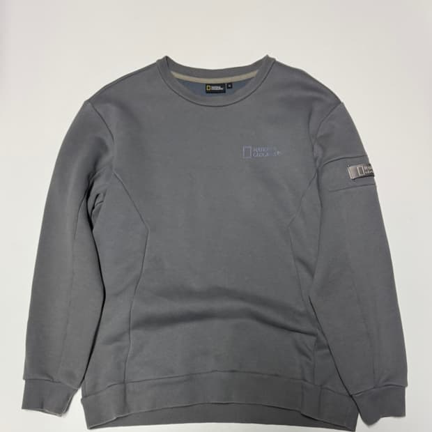 내셔널지오그래픽 은장 와팬 기모 맨투맨 그레이 XL