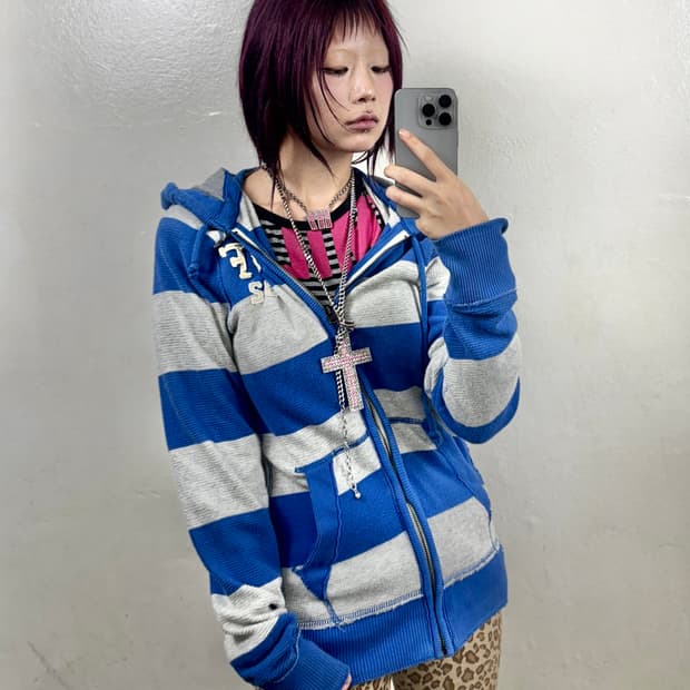 Abercrombie Striped Hoodie zipup