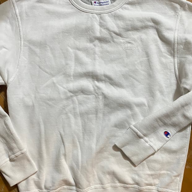 챔피온 흰색 맨투맨 아시아핏 XL