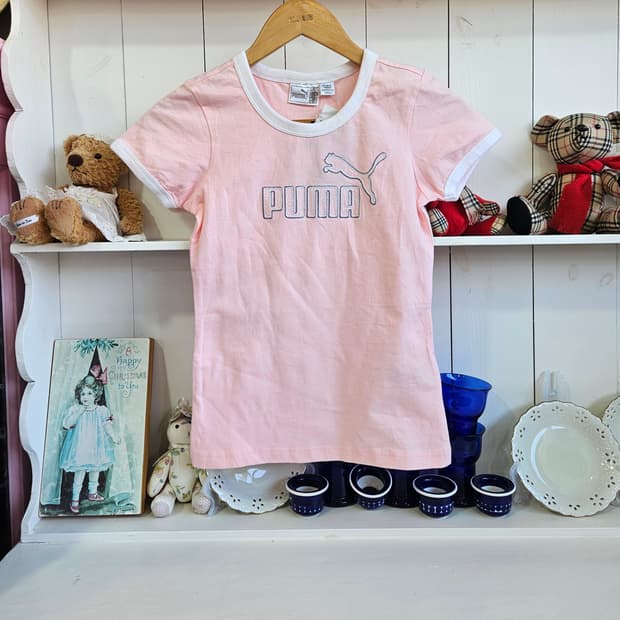 PUMA푸마 딸기우유 슬림핏 반팔티