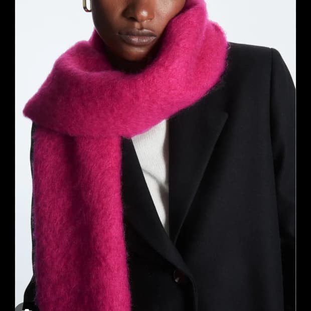 Cos 울 머플러 목도리 핑크