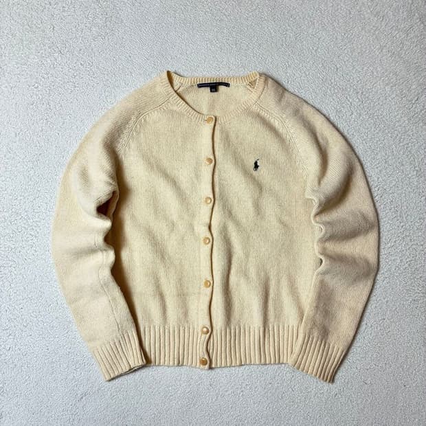 폴로 랄프로렌 00's 울 크롭 니트 가디건 PN7670