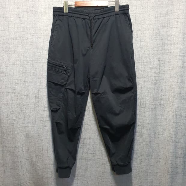 아르마니익스체인지 블랙 카고 조거 트레이닝 바지 
