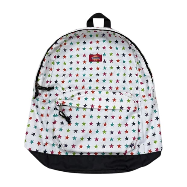 디키즈 빈티지 모리걸 별 스타 패턴 화이트 백팩 가방