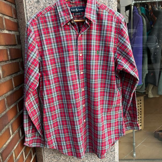 90‘s 폴로 타탄체크셔츠 