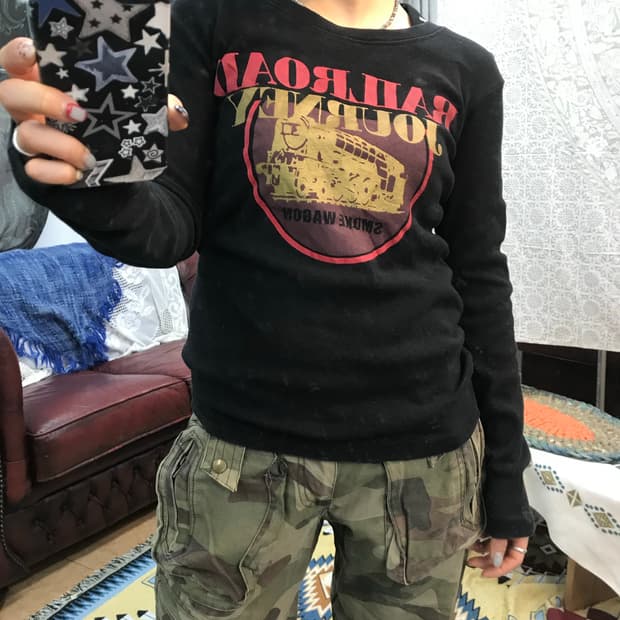 빈티지 프린팅 롱슬리브 