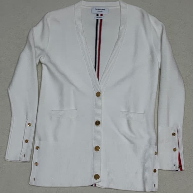 (매장판) 톰브라운 여성 밀라노스티치 금장 가디건 36