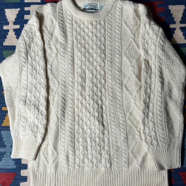 80s arancrafts 빈티지 아란 피셔맨 스웨터 L