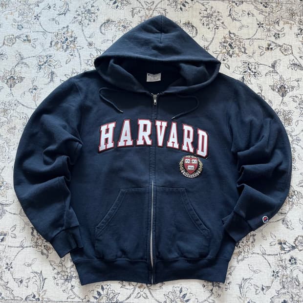 챔피온 하버드 로고 후드집업