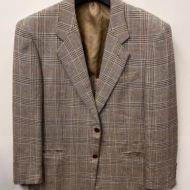 지방시 Monsieur Givenchy 체크 자켓 70R