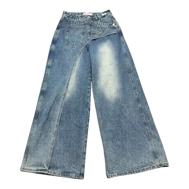 ✨ (바배) 빈티지 언발란스 하프 랩 데님 팬츠 