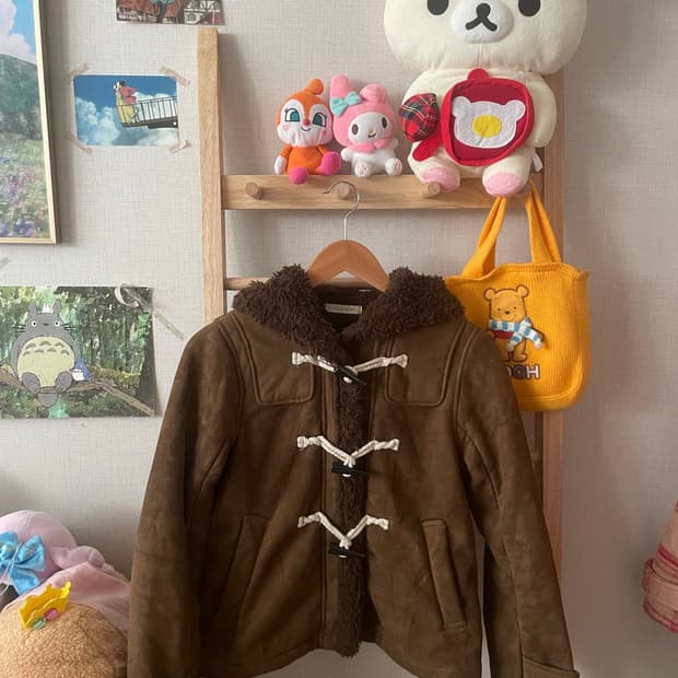 모리걸 빈티지 숏 떡볶이 무스탕🤎🐻