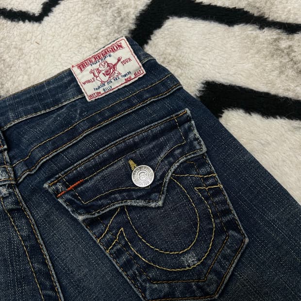 [25]트루릴리전 빌리 데님팬츠/진청/스판