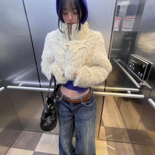 뮈르뮈르 터틀 집업 퍼 자켓