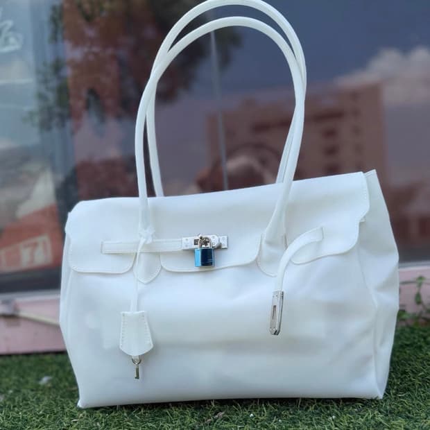 키키 젤리버킨백 화이트