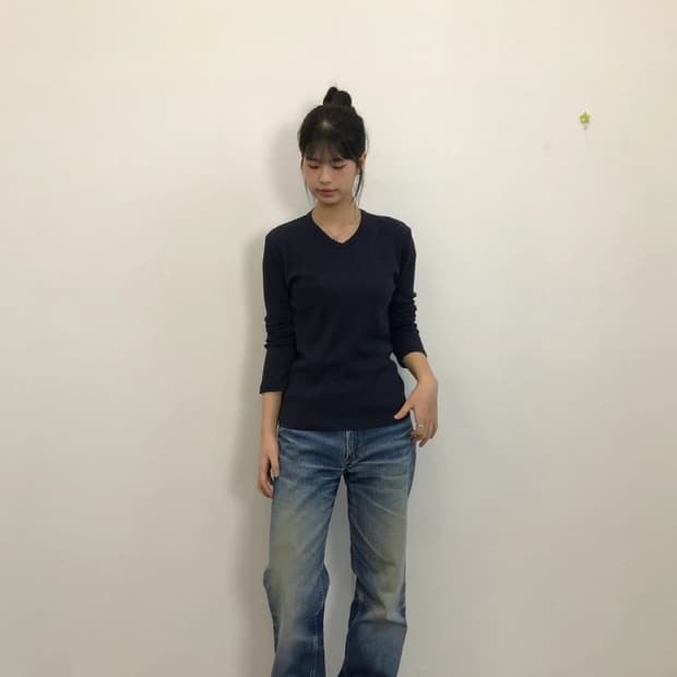 World Exe Ribbed Knit Long Sleeve