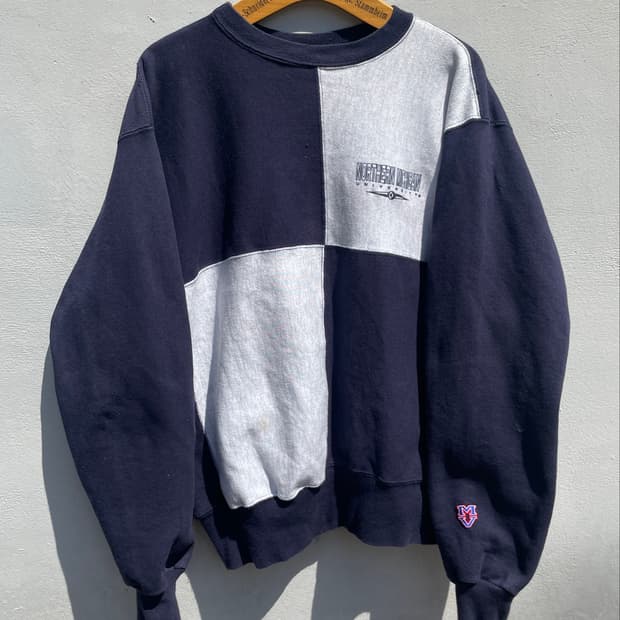 90s mb sports 위브 미시간 북부 패널 스웻셔츠