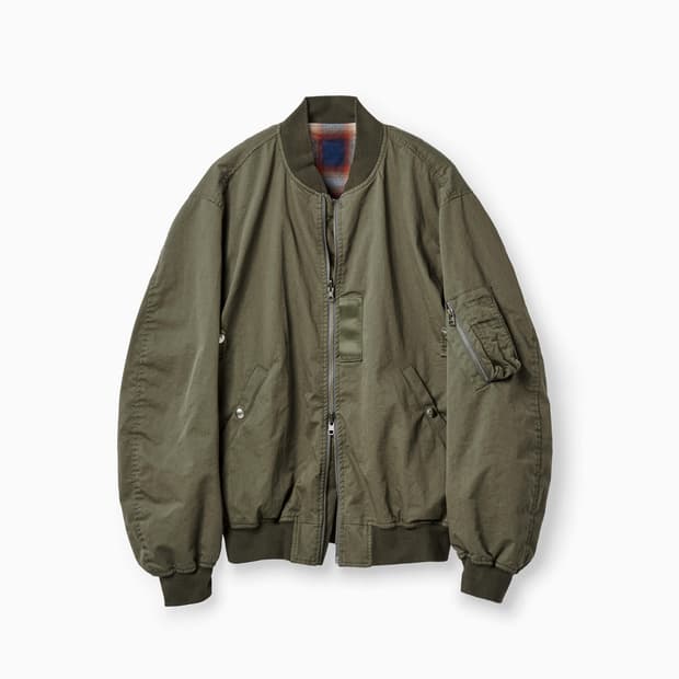 이얼즈어고 옴브레 리버시블 ma-1 올리브 m