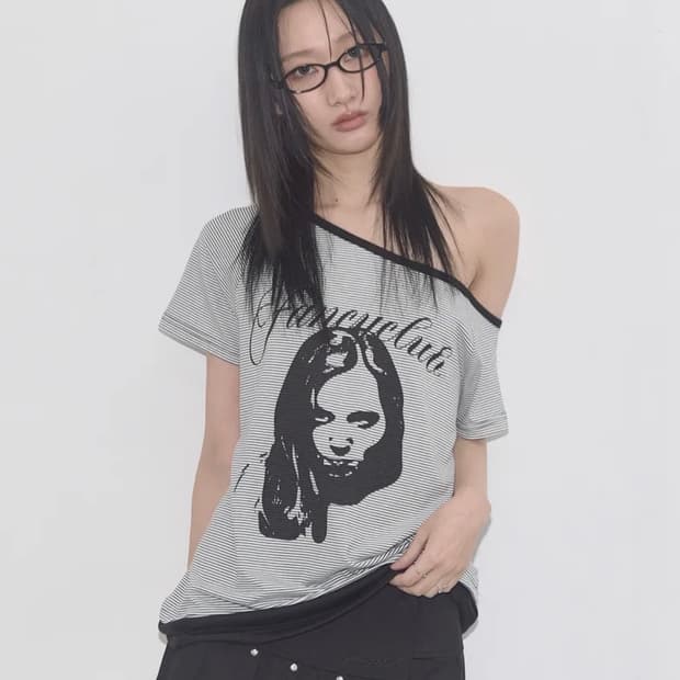 팬시클럽 미스틱 원 숄더 티