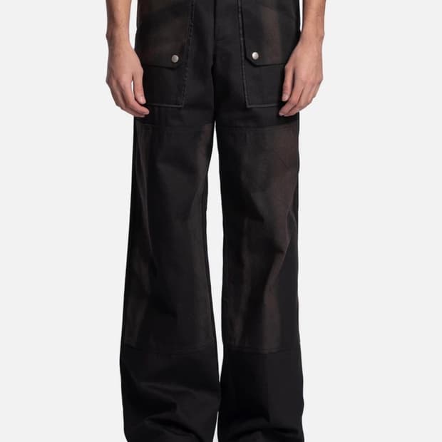 지용킴 23ss 썬블리치 더블니 트라우저 s