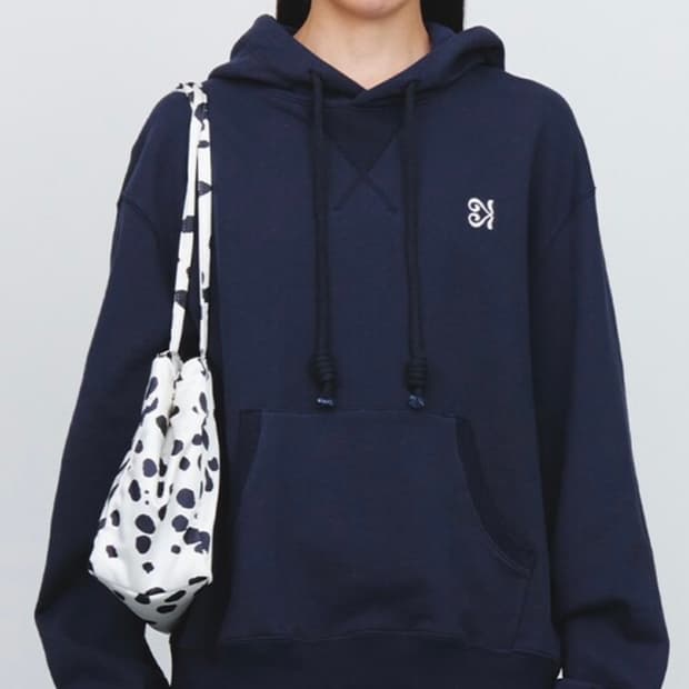 기준 로고 후디 Kijun logo hoodie navy