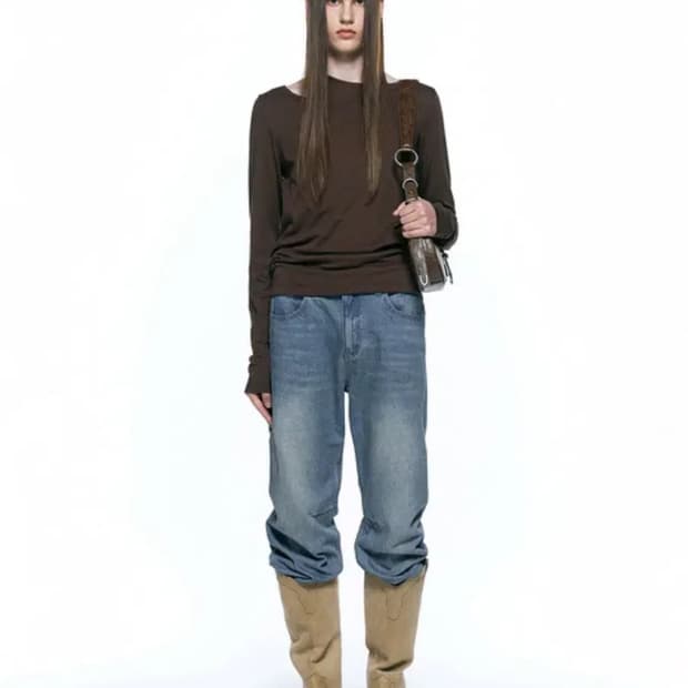 인사일런스 우먼 홀터 레이어드탑 브라운 M