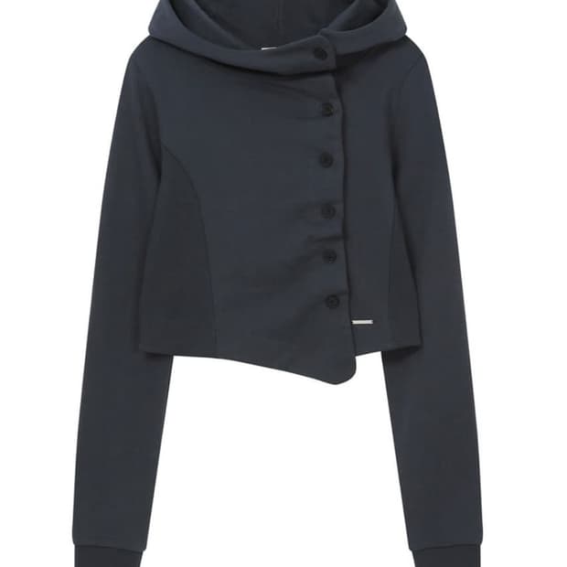 미세키서울 버튼후드 차콜