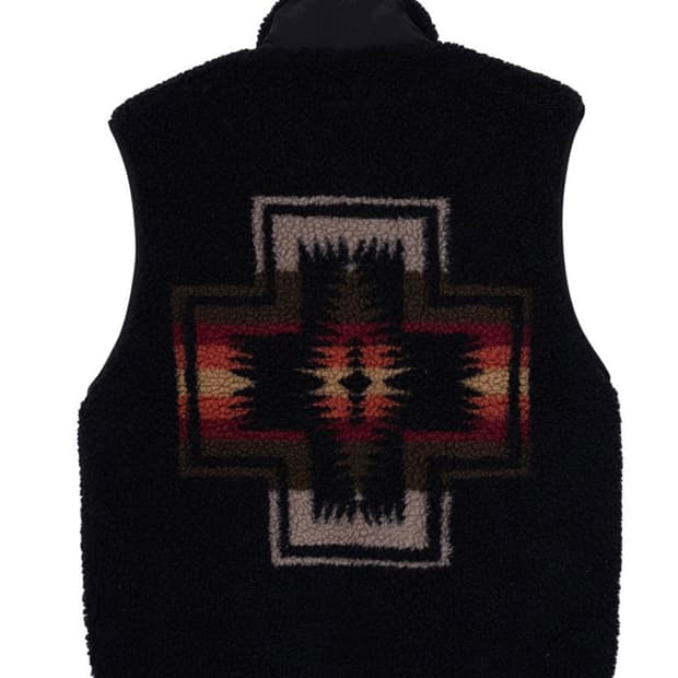 펜들턴 / PWM 스탠드 플리스 배스트 나바호 블랙 / L