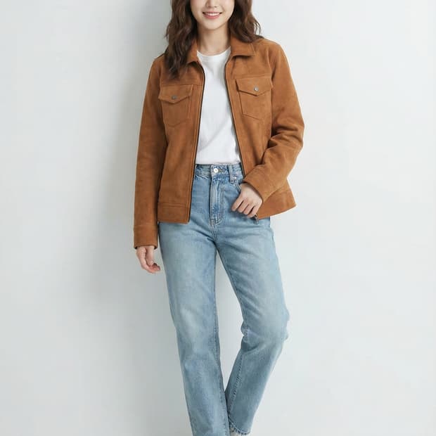 MINAV 미나브 스웨이드 브라운 자켓_L