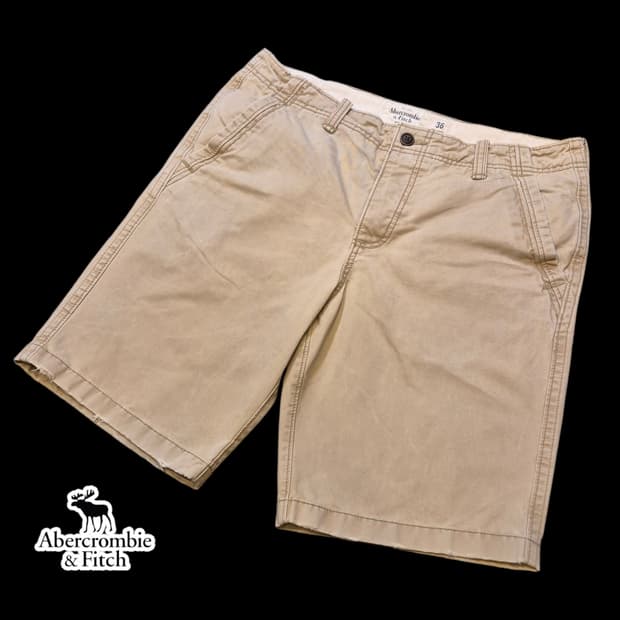 36인치 아베크롬비 워싱베이지 면반바지