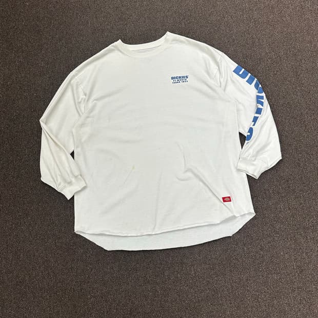 OS)Dikies vintage 프린팅 화이트 롱슬리브