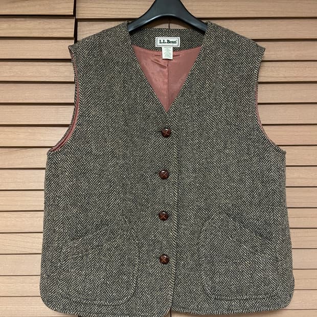 LL Bean 엘엘빈 헤링본 울 베스트