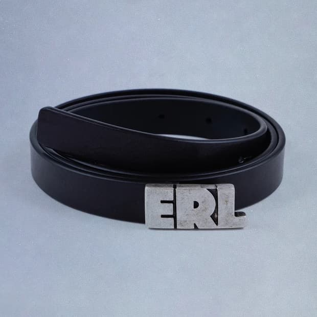 이알엘 ERL 25fw 스키니 레더 벨트/블랙