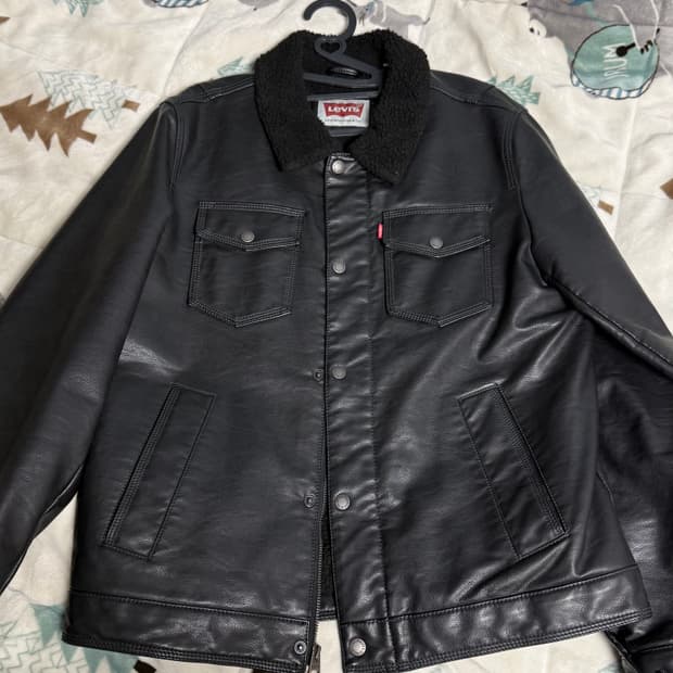 리바이스 레더 쉐르파 자켓 S
