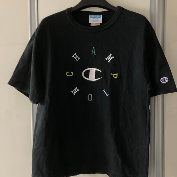 챔피온 빅로고 티셔츠 블랙 S