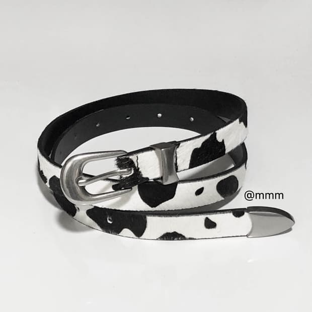 [리얼송치] 카우헤어 송치털 웨스턴 벨트🐂