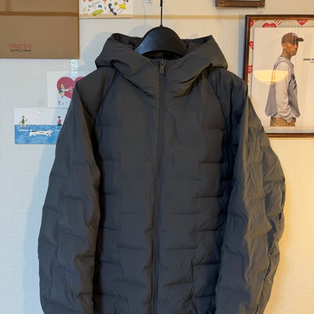 [L]유니클로 퍼프테크 경량패딩 다크그레이