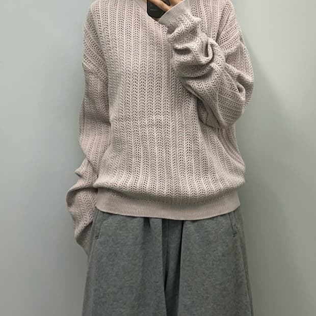 Satur 세터 이비자 메시드 니트