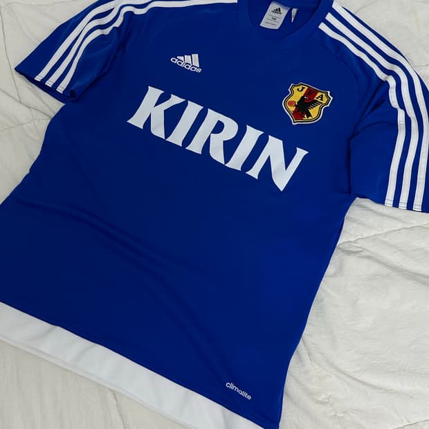 아디다스 JFA 일본 국대 기린맥주 반팔 유니폼 미디움