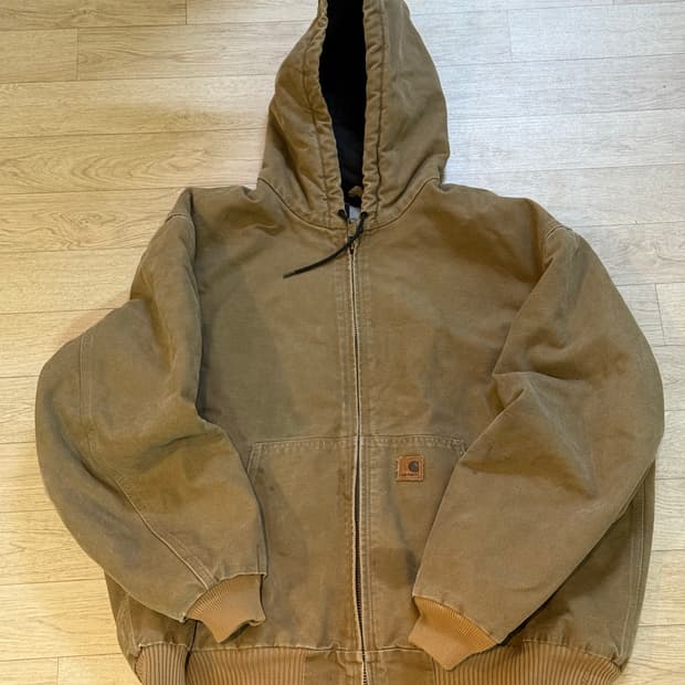 빈티지 칼하트 j130 후드 워크자켓 액티브 캔버스 자켓
