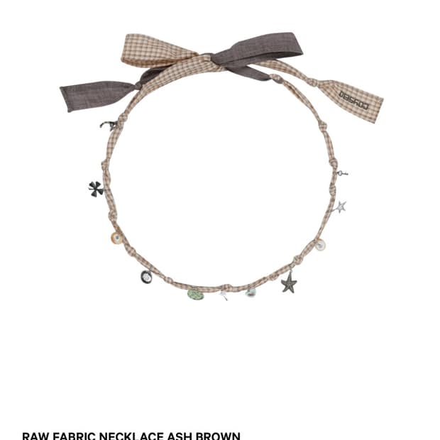 코이세이오 목걸이 RAW FABRIC NECKLACE ASH BROWN