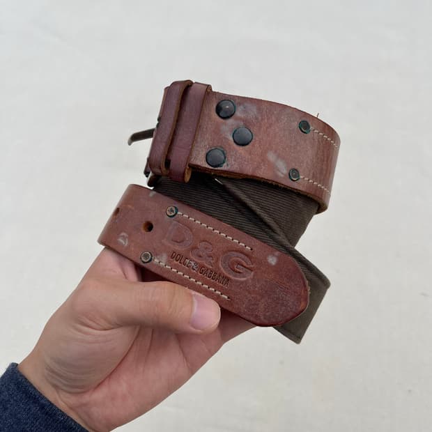 돌체앤가바나 하이브리드 레더 벨트
