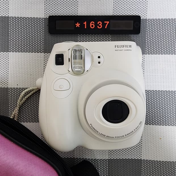 후지 인스탁스 미니 7S 화이트 즉석카메라 파우치포함