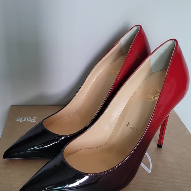 크리스찬 루부탱 케이트100 블랙-레드 디그레이드 사이즈 36 판매합니다