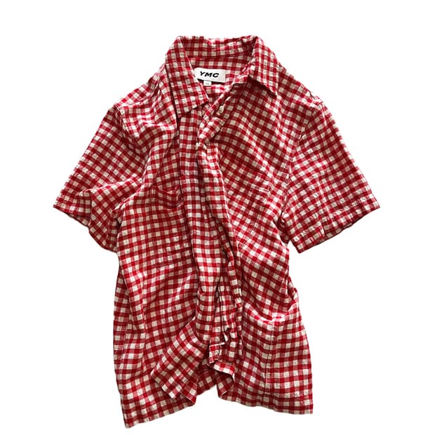 YMC red check shirt