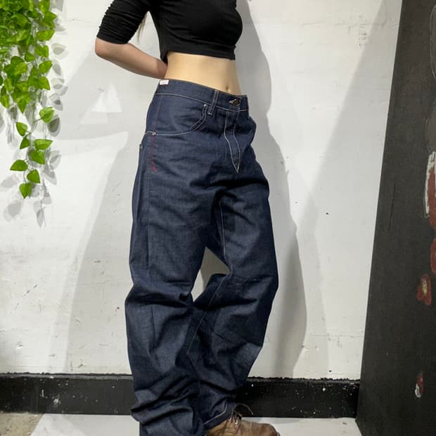 리바이스 진청 루즈핏 엔지니어드 진 와이드 데님 팬츠 청바지